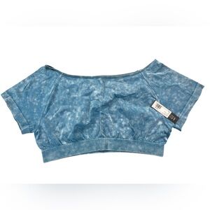 Under Control Off Shoulder Crop Top 2X Plus